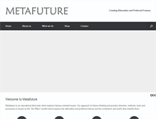 Tablet Screenshot of metafuture.org